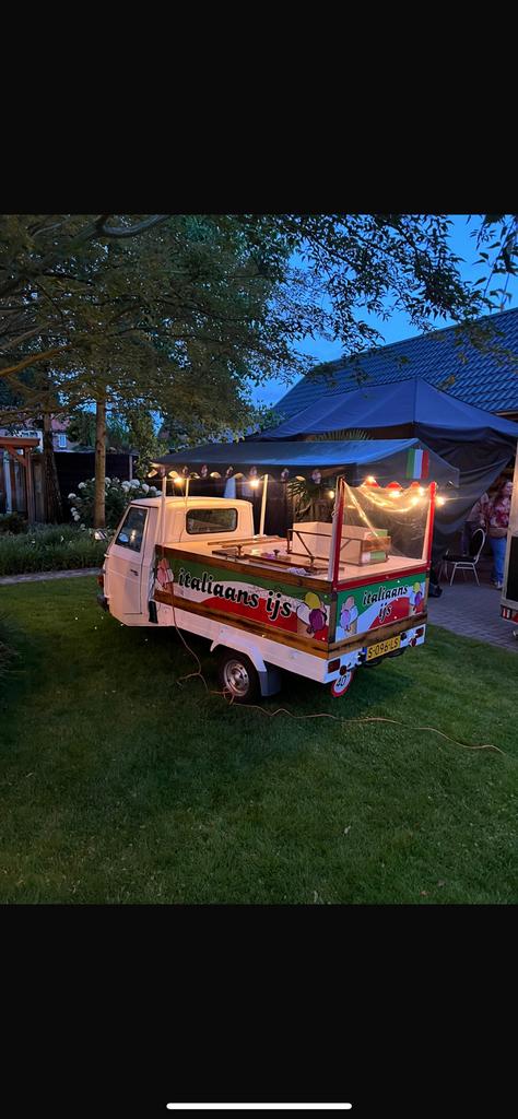 Piaggio ijskar te huur gemeente Oldebroek, Hobby en Vrije tijd, Feestartikelen | Verhuur, Ophalen of Verzenden