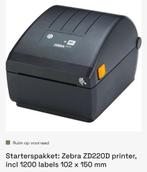 Zebra ZD220D Labelprinter met 1200 labels., Computers en Software, Labelprinters, Ophalen of Verzenden, Zo goed als nieuw, Etiket