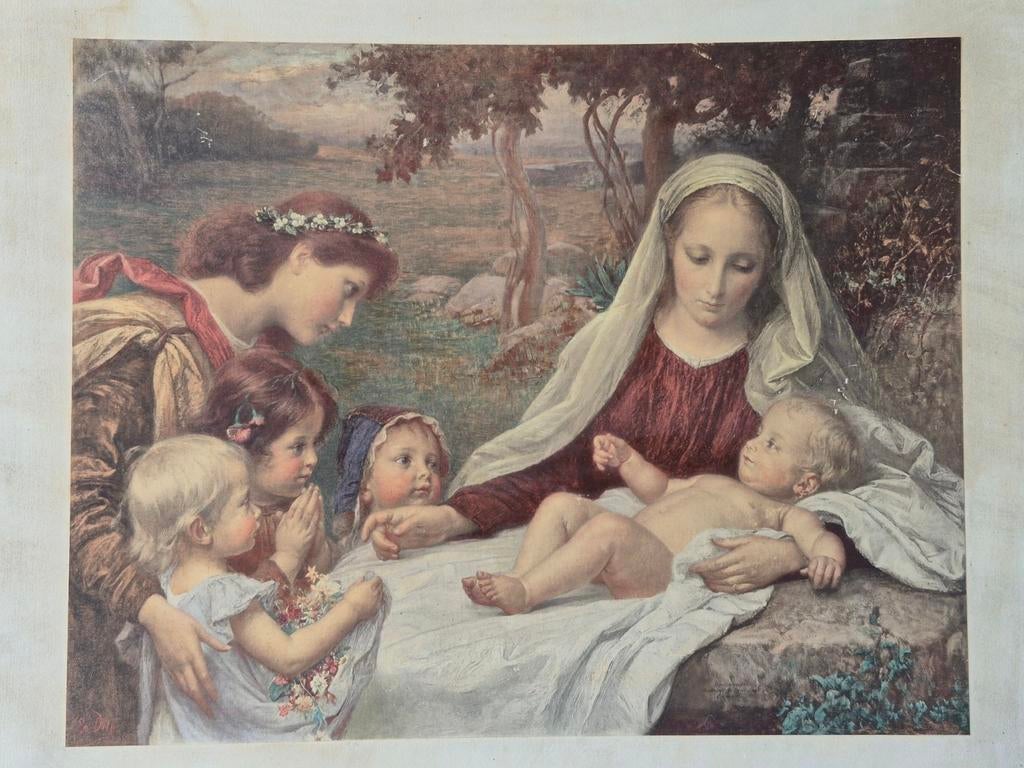 Reproductie van religieus schilderij van Emanuel Dítě, Ophalen of Verzenden