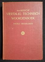 Viertalig Technisch woordenboek. Let op: Eng - Ned 1950, Boeken, Ophalen of Verzenden, Gelezen, Overige onderwerpen
