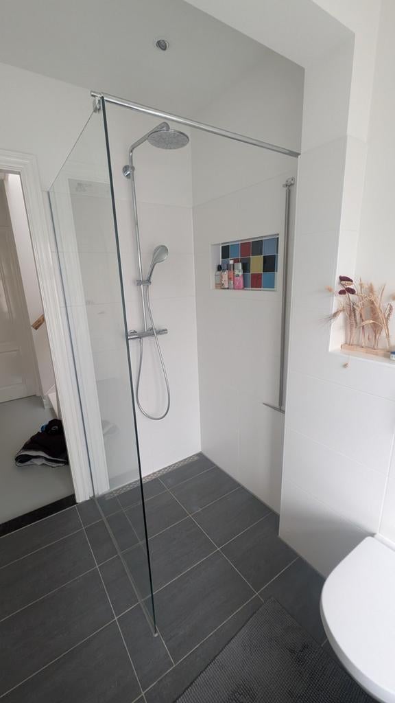 Glazen badkamerwand (100x200 cm), Overige typen, Minder dan 100 cm, 25 tot 50 cm, 50 tot 100 cm