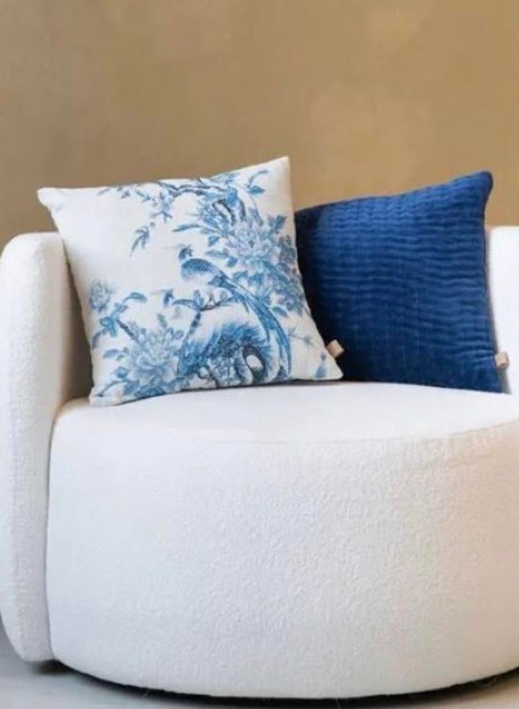 2+2 ZUSSS kussens - koninklijke eyecatchers!, Ophalen of Verzenden, Zo goed als nieuw, Blauw, Rechthoekig