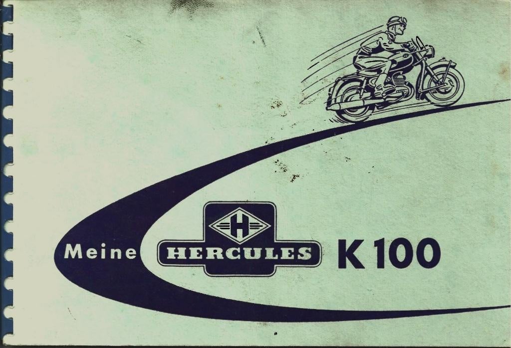 Hercules K100 Handbuch handboek (5169z) motor, Motoren, Ophalen of Verzenden, Overige merken
