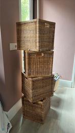Ikea Branas mand rotan 4 stuks, Huis en Inrichting, Woonaccessoires | Schalen en Manden, Ophalen, Zo goed als nieuw, Rond, Riet