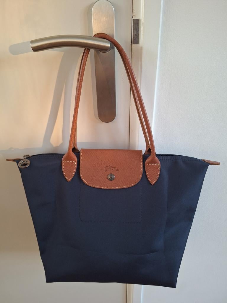 Longchamp Pliage donkerblauwe tas, Sieraden, Tassen en Uiterlijk, Tassen | Damestassen, Ophalen of Verzenden