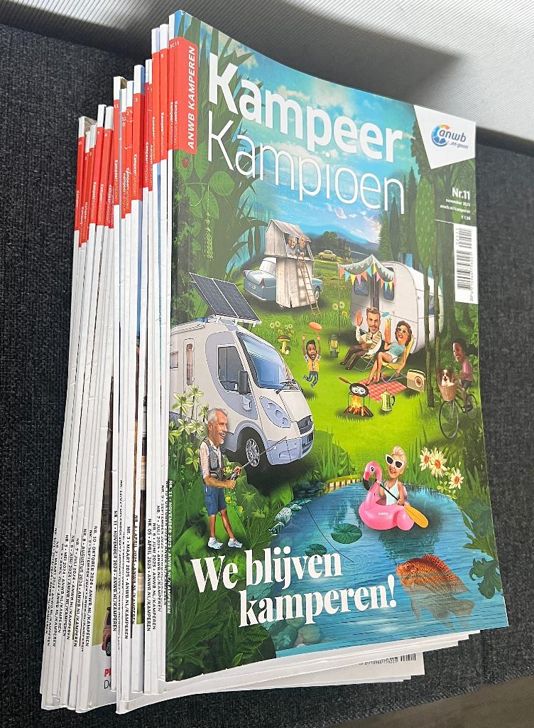 Kampeerkampioen 11-2023 t/m 11-2025 (8-2025 ontbreekt), Boeken, Tijdschriften en Kranten, Ophalen of Verzenden, Zo goed als nieuw