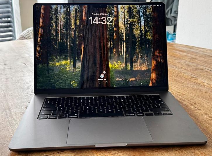 MacBook Air M3 15,6 inch - 100% batterij, 1,5 jaar garantie, Computers en Software, Apple Macbooks, Zo goed als nieuw, MacBook Air