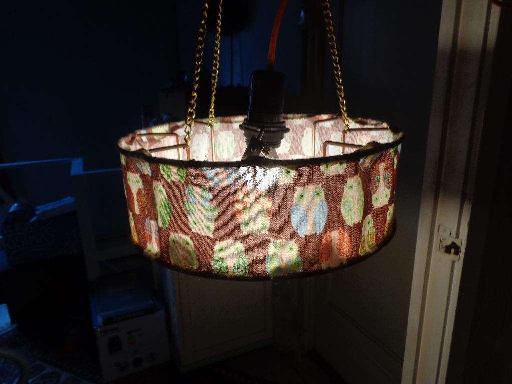 Hang lamp (stof)uiltjes motief, Ophalen of Verzenden, Nieuw, Stof, Minder dan 50 cm