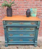 Antieke brocante ladenkast commode dressoir boho blauw, Huis en Inrichting, Kasten | Ladekasten, Ophalen, Brocante landelijk bohemian