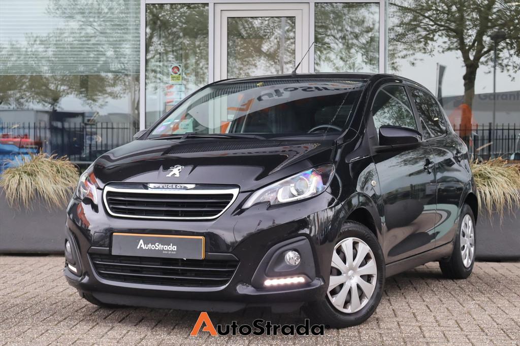 Peugeot 108 Active 1.0 e-VTi 5DEURS 72pk | Carplay | Camera, Stof, Gebruikt, Met garantie (alle), 4 stoelen