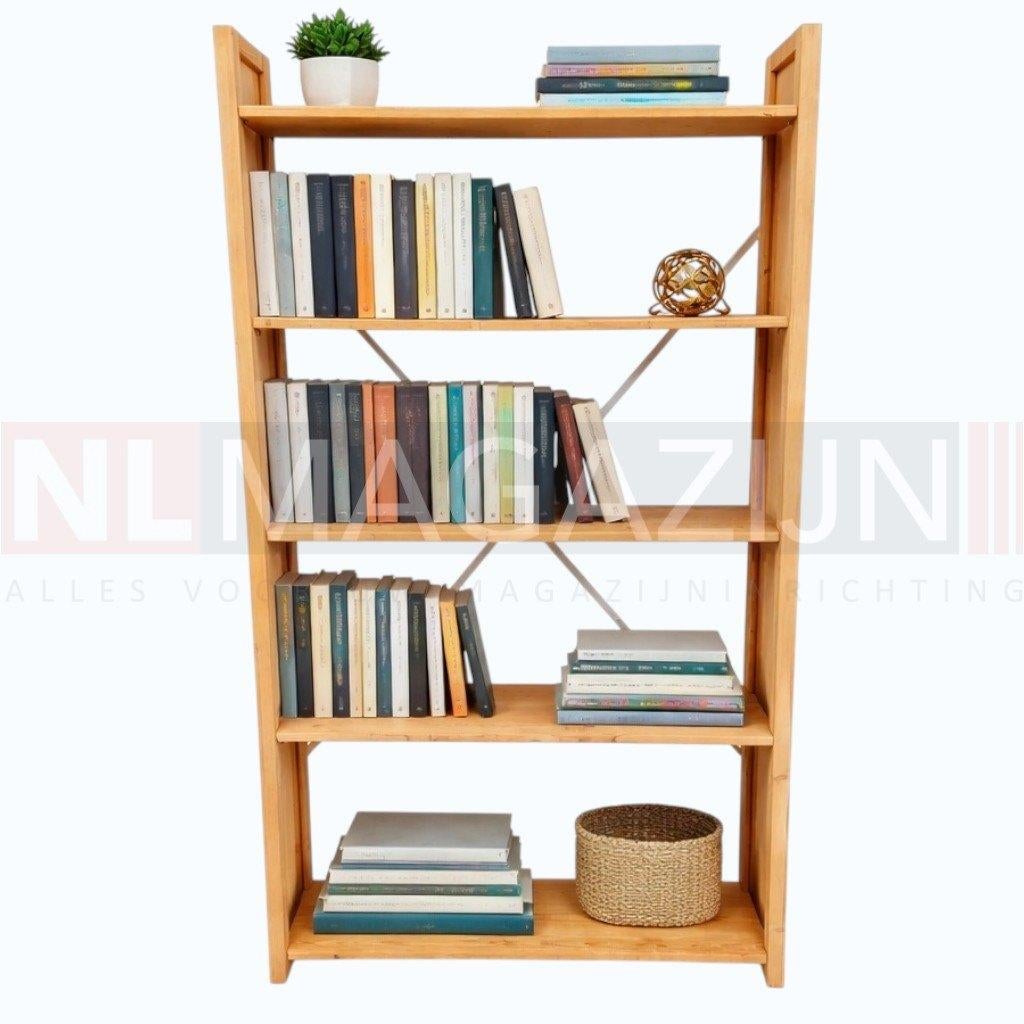 Lundia kast aanbieding stellingkast houten opslagrek, Huis en Inrichting, Kasten | Boekenkasten, Met plank(en), Gebruikt, Vintage hout