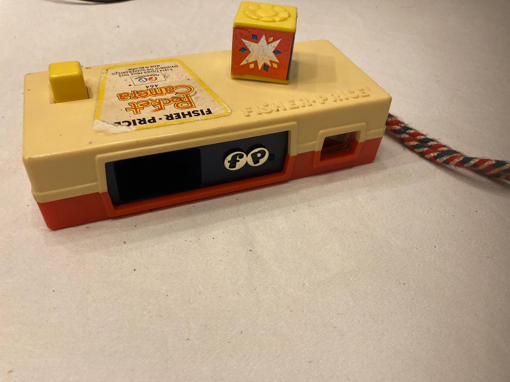 Vintage fp fisher price pocket camera 464 1974 nette staat!, Ophalen of Verzenden, Zo goed als nieuw, Overige typen, Met geluid