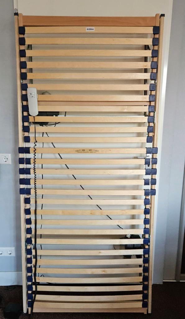 Bedbodem electrisch 90x200 2d voeten en hoofdeind, inst. Lat, Huis en Inrichting, Slaapkamer | Matrassen en Bedbodems, Zo goed als nieuw