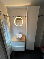 Badkamer wastafel, hoge kast en spiegel, Ophalen, Gebruikt, 50 tot 100 cm, Minder dan 100 cm