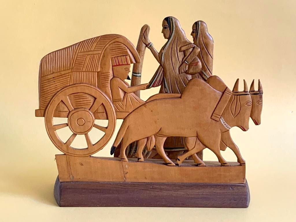 Houten brievenhouder uit India, Ophalen of Verzenden, Hout, Houtsnijwerk