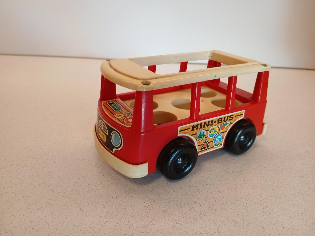 Fisher-price bus en 5 poppetjes, Ophalen of Verzenden, Gebruikt