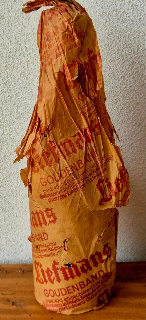 Oude 40cl volle bier fles LIEFMANS GOUDENBAND Oudenaarde., Ophalen of Verzenden, Zo goed als nieuw, Flesje(s), Overige merken