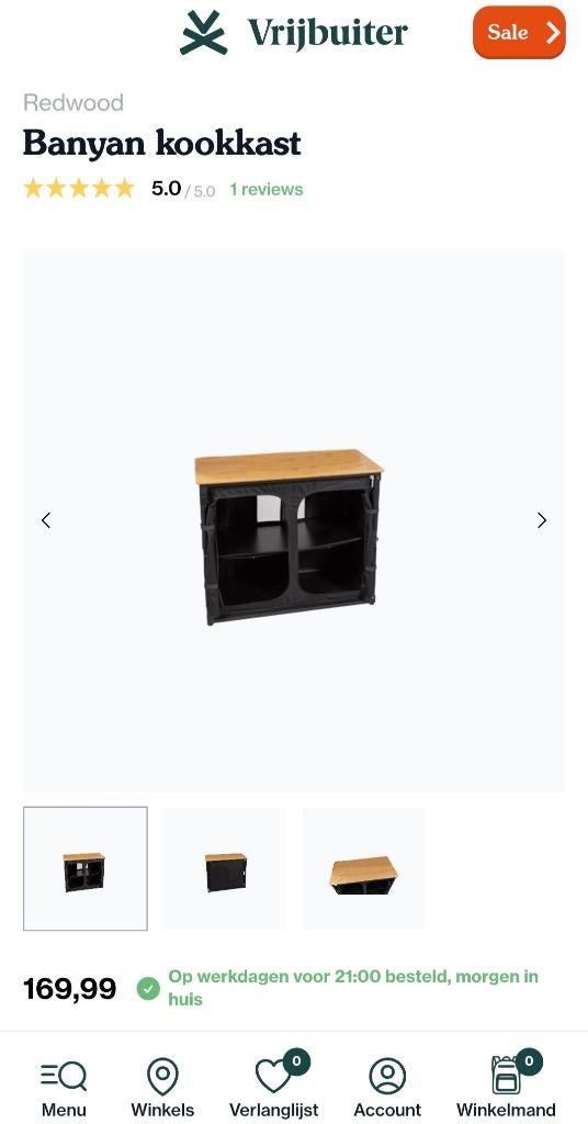 Redwood Banyan kookkast | 1x gebruikt | €100,-., Ophalen, Zo goed als nieuw, Campingkast