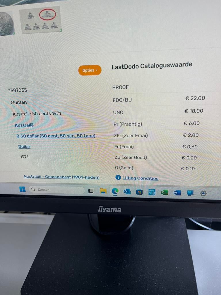 Munt uit Australie, Postzegels en Munten, Postzegels | Nederland, Ophalen of Verzenden, Na 1940