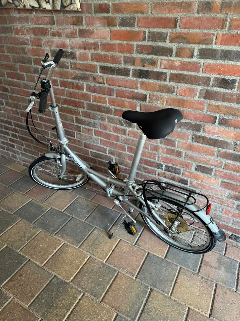 Mooie lichtgewicht zilvergrijze Talamex vouwfiets €85,-, Fietsen en Brommers, Fietsen | Vouwfietsen, Ophalen, Gebruikt, Versnellingen