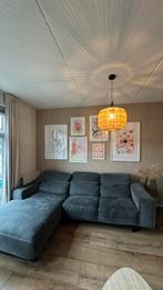 Grijze hoekbank, Ophalen, 250 tot 300 cm, Gebruikt, 100 tot 125 cm