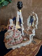 Antieke Saksisch Dresden Porseleinen Schemerlamp, Ophalen of Verzenden