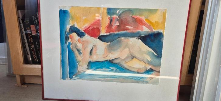 Twee aquarellen Dick Breddels, Antiek en Kunst, Kunst | Schilderijen | Klassiek, Ophalen