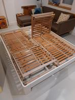 Auping auronde 160x200 wit elektr. verstelbare lattenbodem, Ophalen, Gebruikt, Wit, Tweepersoons