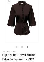 Triple Nine Travel Blouse Chloé Donkerbruin, Ophalen of Verzenden, Nieuw, Maat 38/40 (M), Bruin