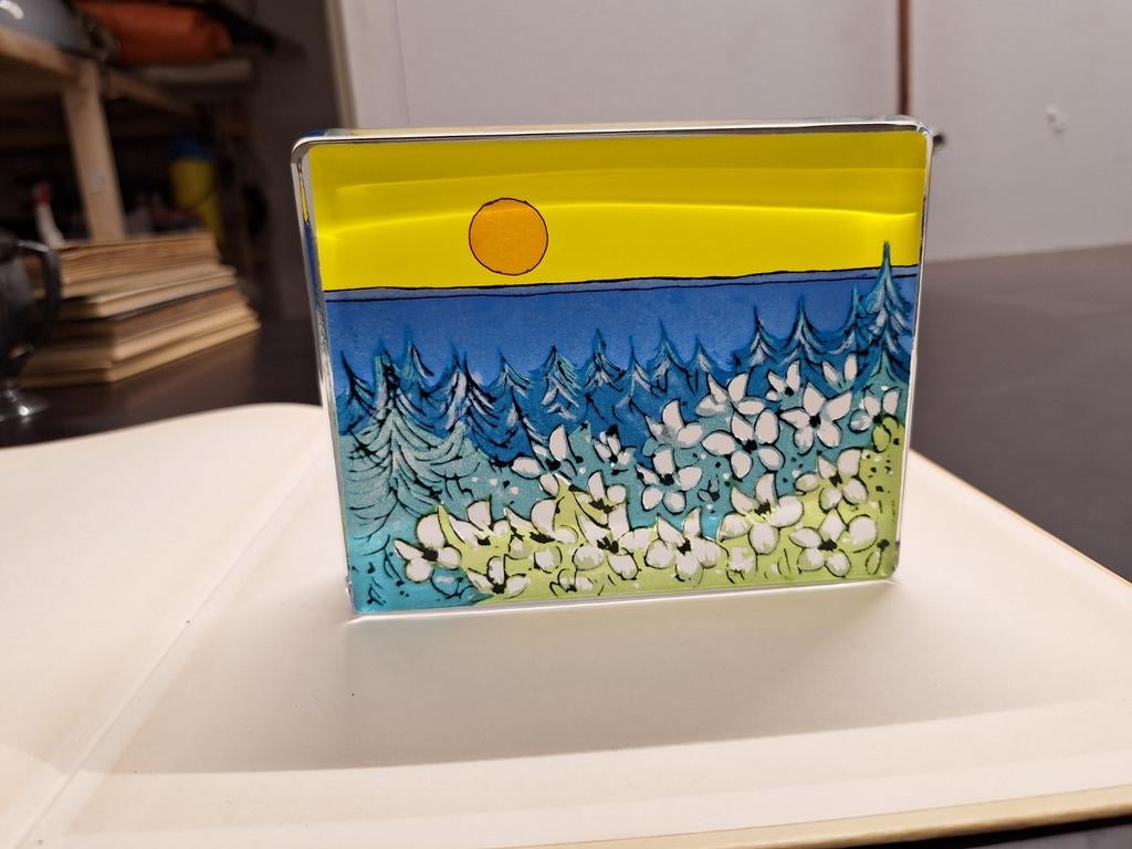 Grote glaskaart van Heljä Liukko-Sundström, Ophalen of Verzenden