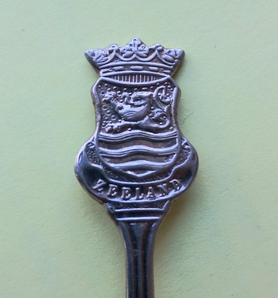 Van Nelle Theelepel met het wapen Zeeland, Antiek en Kunst, Ophalen of Verzenden