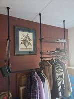 Wandkast (zonder boren) - Kledingrek met planken, Gebruikt, 100 tot 150 cm, 200 cm of meer, Met plank(en)