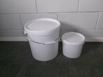 Grote partij kunststof emmers 10kg en 5kg– 160 stuks 75c,p/s, Ophalen, Kunststof, Zo goed als nieuw, Met deksel