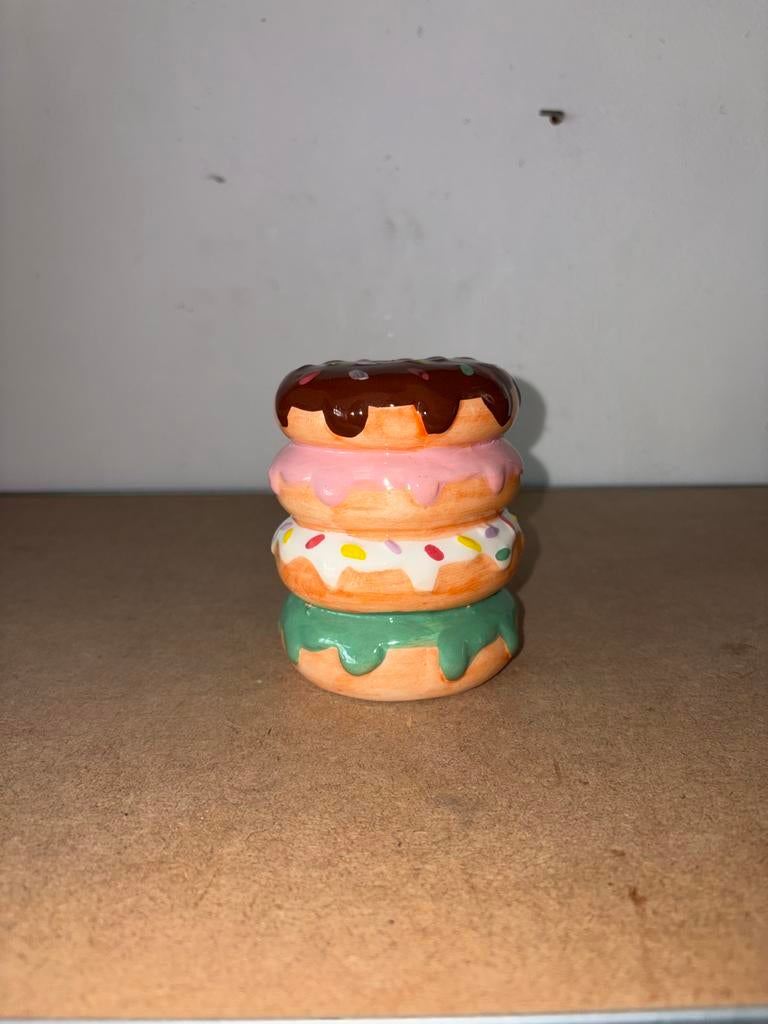 Leuke Donut Kandelaar - Uniek en Speels Design, Overige materialen, Bruin, Ophalen of Verzenden, Zo goed als nieuw