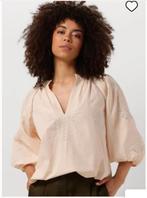 Aimee the label blouse met broderie, maat M, Ophalen of Verzenden, Zo goed als nieuw, Maat 38/40 (M), Beige