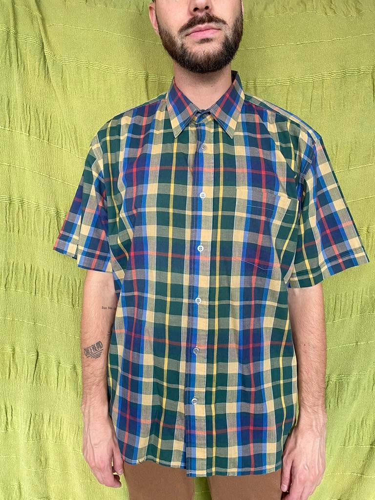 Vintage overhemd / shirt - geruit 43/44 XL, Kleding | Heren, Overhemden, Hgv, Vintage, Ophalen of Verzenden, 1073BK