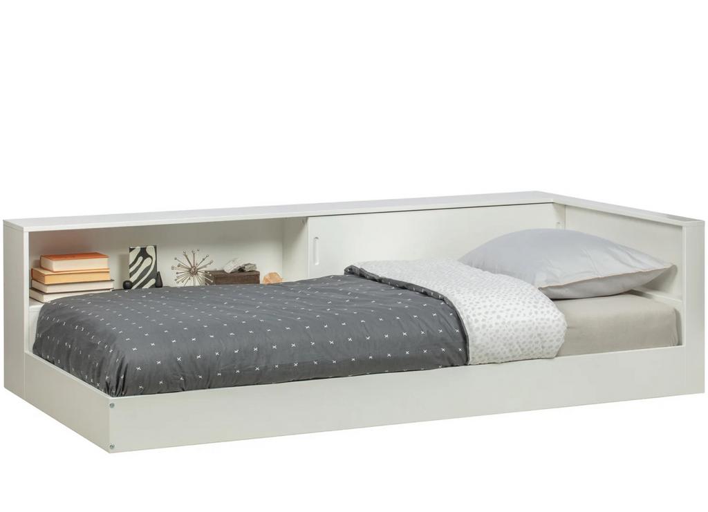 Eenpersoonsbed (grijs) van Woood, Ophalen, Zo goed als nieuw