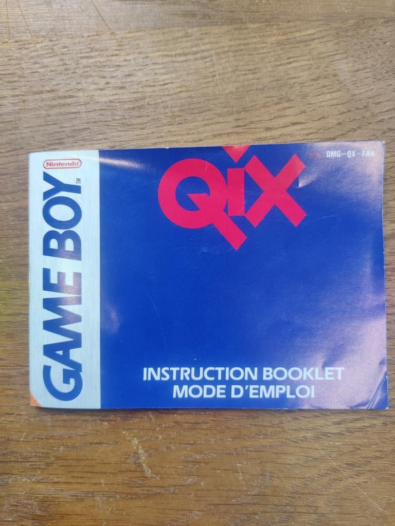 QIX handleiding Game Boy, Spelcomputers en Games, Games | Nintendo Game Boy, Ophalen of Verzenden