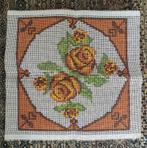 voorbedrukt smyrna of borduurstramien rozen kussen oranje, Verzenden, Nieuw
