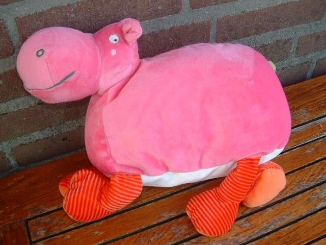 IKEA NIJLPAARD BARNSLIG FLODHAST VELOURS ROZE/WIT EN, Ophalen of Verzenden, Nieuw, Overige typen