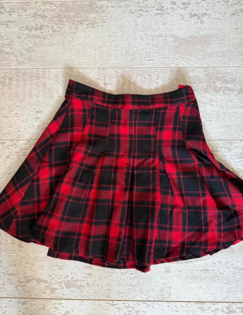 Rode geruite rok - Divided H&M - Maat 34, Ophalen of Verzenden, Zo goed als nieuw, Maat 34 (XS) of kleiner, Boven de knie