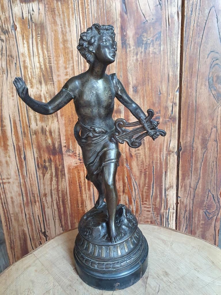 Beeld Apollo met de lier / harp, Ophalen of Verzenden