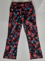 Jazlyn dames broek zwart met rode bloemen groen blauw maat M, Maat 38/40 (M), Jazlyn, Zwart, Ophalen of Verzenden