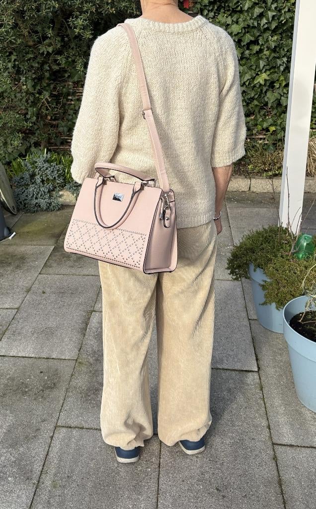 L-Roze damestas schoudertas handtas FLORA & CO paris clutch, Sieraden, Tassen en Uiterlijk, Tassen | Damestassen, Ophalen of Verzenden