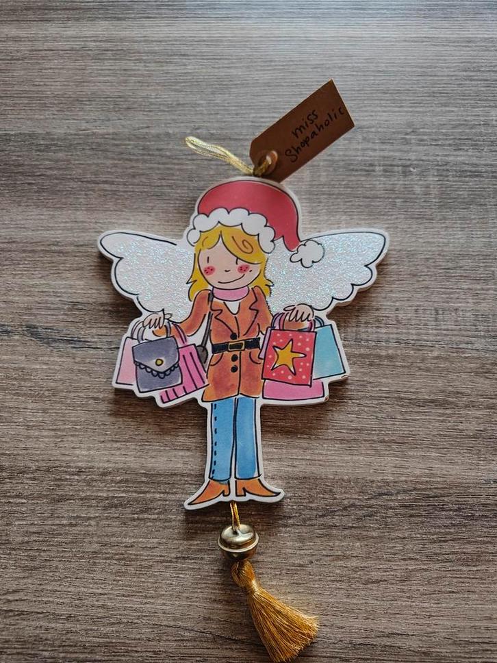 Blond Amsterdam Kerstmis Kerstboom Hanger 'Miss Shopaholic', Diversen, Kerst, Nieuw, Ophalen of Verzenden