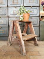 Brocante primitief houten trapje/keukentrap/plantentafel, Ophalen