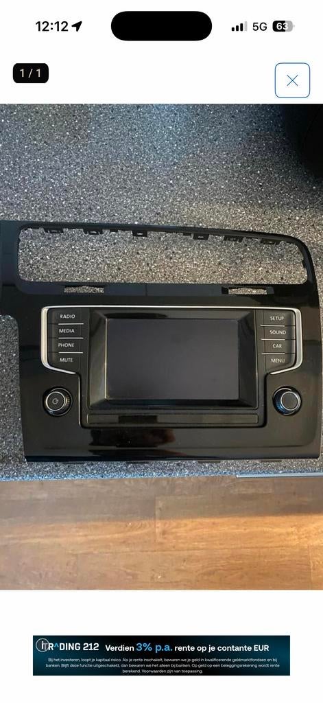 Volkswagen Golf 7 Discover Media MIB2 Radio Navigatie, Ophalen of Verzenden, Gebruikt, Volkswagen