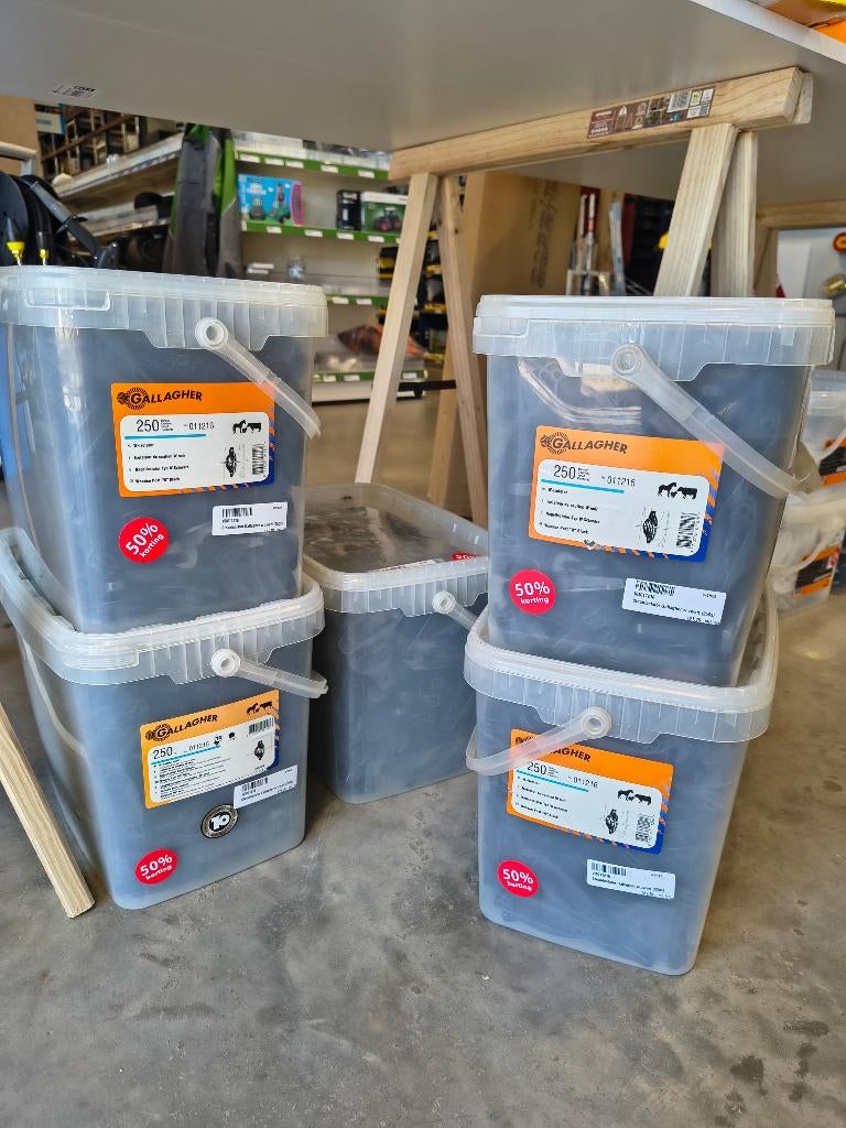 Gallagher W-isolatoren (emmers van 250 stuks), Ophalen of Verzenden, Nieuw