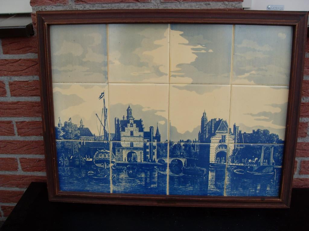 delfs blaauw tegelplateau, Ophalen of Verzenden, Gebruikt