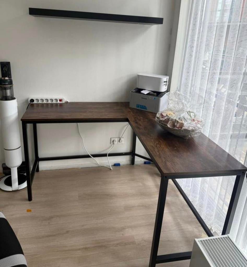 Hoekbureau, bureau, Huis en Inrichting, Bureaus, Ophalen, Metaal, Hoekbureau, Zo goed als nieuw